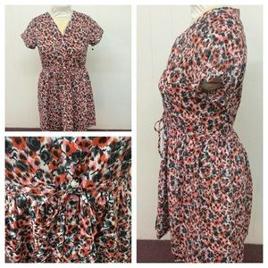 ✨Gap floral shirt sleeve dress. Size 12 ✨